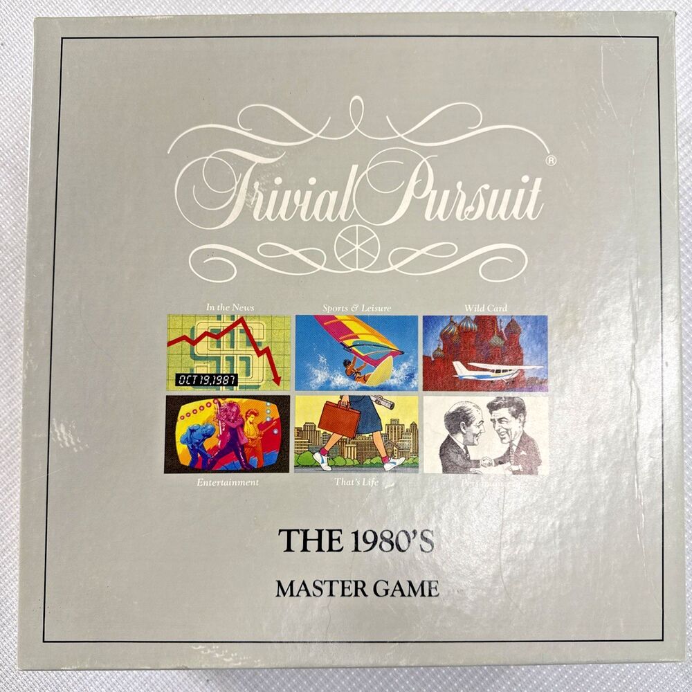 Vintage Trivial Pursuit The 1980's Master Game - 1989 Parker Brothers - COMPLETE